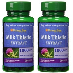 Milk Thistle 1000mg 4:1 Extract 2X90 or 1X180 (Silybum marianum) by Puritan