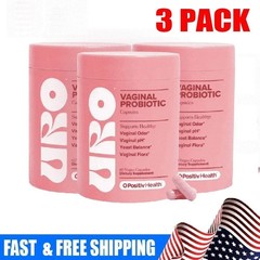 Probiotics URO O Positiv Vaginal 3Packs for Women pH Balance w/ Prebiotic 180 ct