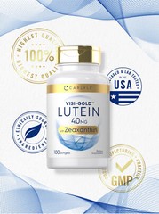 Lutein and Zeaxanthin 40 mg | 180 Softgels | Eye Health Vitamins | by Carlyle