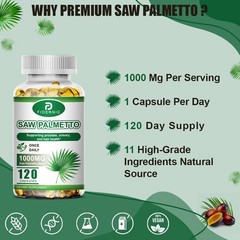 120 Saw Palmetto 1000mg – Premium Health Supporting proslate urinary, and hair