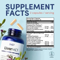 3 Packs 1MD Nutrition LiverMD – Liver Support Supplement New | Exp 11/2027