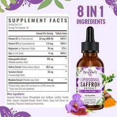 Resciency Liposomal Saffron Supplements Drops 88.5mg – High Bioavailability L…
