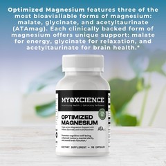 MYOXCIENCE Optimized Magnesium Glycinate + 90 Count (Pack of 1)