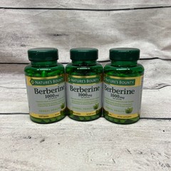 Nature’s Bounty Berberine 1000mg 120 Capsules Heart Health Lot of 3