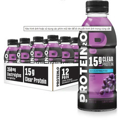 Protein2o Whey Protein Drink Grape 12 Pack 15g Protein Sugar Free Electrolytes