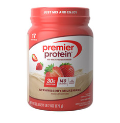 Premier Protein 100% Whey Protein Powder, Strawberry Milkshake, 30g Protein, 23.