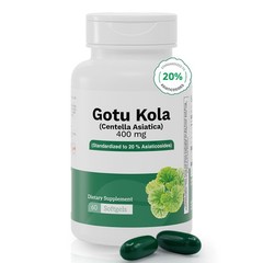 Gotu Kola 400 mg Centella Asiatica Circulation Support 60 Count