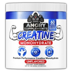 Creatina Monohidratada Angry Supplements 100% Premium Grow Repair 300g 60 serv