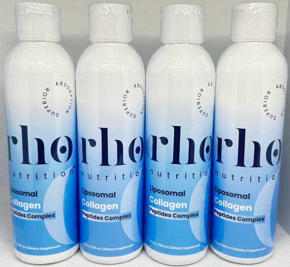 4x Rho Nutrition Liposomal Collagen Peptides Complex (20fl oz) Supplement NONGMO