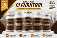 CrazyBulk CLENBUTROL -90 Capsules CUTTING & LEAN MUSCLE MUSCLE – Pack of 5