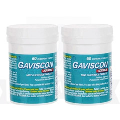 Gavscon Advance Chewable Mint Tablet 60ct PACK OF 2