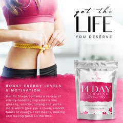 Raspberry Ketone Force and Her Fit Shape 14 Day Detox Tea Bundle — (2 Items)