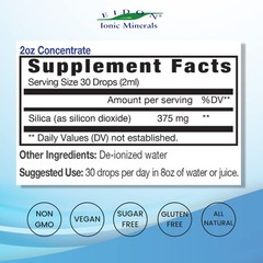Eidon Liquid 2.04 Fl Oz (Pack of 1), Silica Mineral Supplement, 2 Ounce