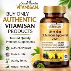 2 Pack Liposomal Glutathione 3000mg + Vitamin C Antioxidant Skin 180 Caps
