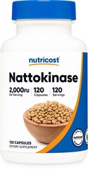 Nutricost Nattokinase 2,000FU, 120 Capsules – Gluten Free, Non-GMO, Vegetarian