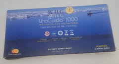 WHC UnoCardio 1000 Fish Oil 1300 mg of Pure Triglyceride Fish Oil SEE PHOTOS EXP