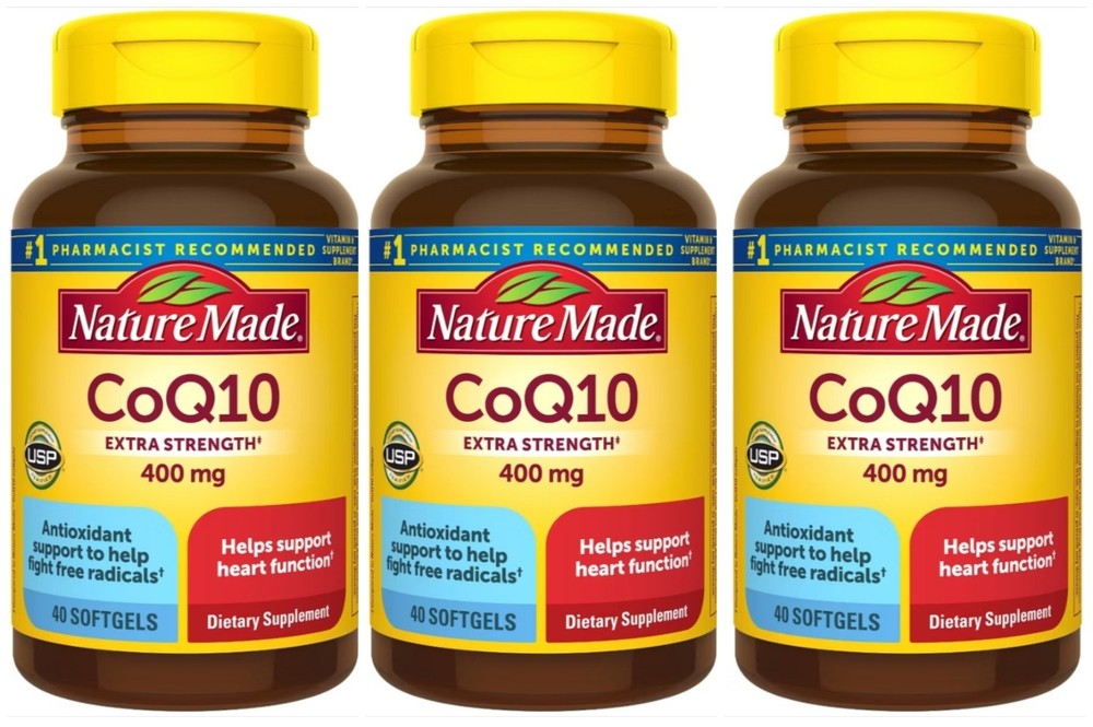 Nature Made CoQ10 400mg – 40×3=120 Softgels. EXP 11/26