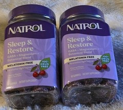 Natrol Sleep & Restore Melatonin Free Gummies Cherry 60ct 2 Pack Exp 05/2027