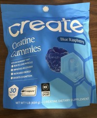 Create Creatine Gummies Blue Raspberry 30 Individual Pouch’s