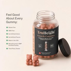 TruHeight Growth Gummies (Watermelon) Tall Nutrition for Natural Supplement
