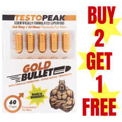 TESTOPEAK GOLD BULLET – Tribulus Terrestris – Muscle Boost – Buy 2 – 1 FREE