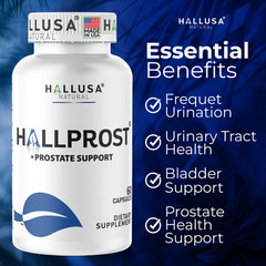 HALLPROST – Inflamed Prostate – Prostatitis – BPH – Urinary Function – 60 Cap