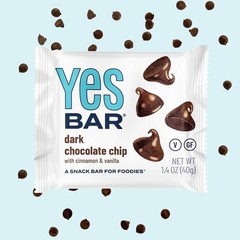 The YES Bar – Dark Chocolate Chip – Plant Based Protein, 24 Count (Pack of 1)