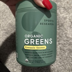 Organic Greens Pineapple Coconut Superfood Powder for Energy & Detox 30 Servings