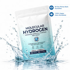 Molecular Hydrogen Water Drinking Tablets, 12 PPM | Supports Muscle Recovery