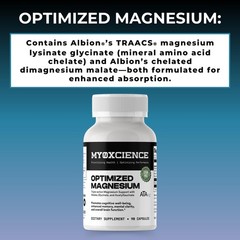 MYOXCIENCE Optimized Magnesium Glycinate + 90 Count (Pack of 1)