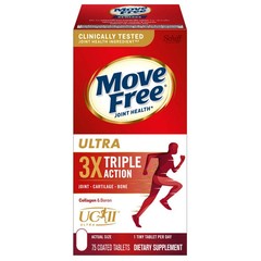 Schiff Move Free Ultra 3X Triple Action 75 Tablets NEW !