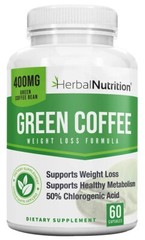 Pure Green Coffee Bean Extract Multi-Level Dosing 400mg – 1200mg, One Bottle