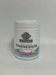 Garden of Life Dr. Formulated Whole Food Magnesium Raspberry Lemon 7oz Exp 10/26