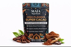 Maïa Superfoods High-Flavanol Super Cacao w/ Nattokinase 30 Servings – Fast Ship