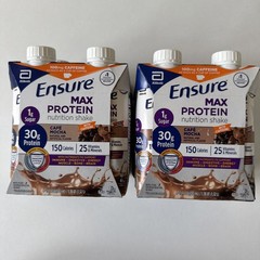 Ensure Max Protein Nutrition Shake with Protein Cafe Mocha & Vanilla 24 Packs