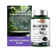 Flynew Optimal Potency Shilajit Ultra 60Capsules Made in USA Including Essential