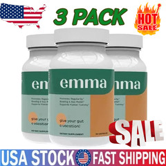 3 Pack Emma Gut Health Supplement 180 Capsules for Bloating Relief & Leaky Gut-