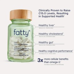 Fatty15 Pure C15:0 Pentadecanoic Acid Supplement – Gut & Liver Health – 90 CT