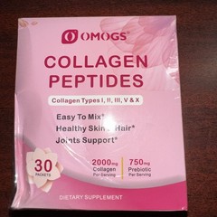 OMOGS Collagen Peptides Powder, with Prebiotics Cranberry Extract 30 Packets