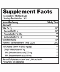 Pure Alaska Omega-3 Wild Alaskan Salmon Oil 1000mg 210 Softgels