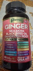 Parrox Ginger Sea Moss Black Seed Dandelion Turmeric 60 Veggie Caps Exp 09/2026