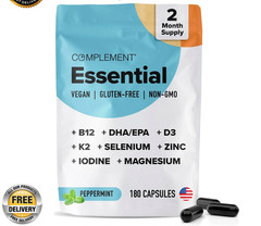 Complement Essential Vegan Multivitamin for Men & Women 60 Serving (180 Capsule)