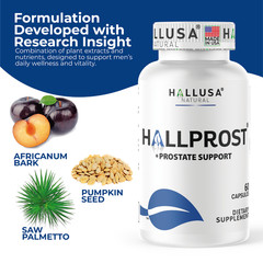 HALLPROST – Inflamed Prostate – Prostatitis – BPH – Urinary Function – 60 Cap