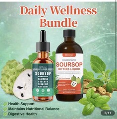 Himiyer Soursop Drops + Soursop Bitters Liquid Bundle, 120 mL (4 fl oz)