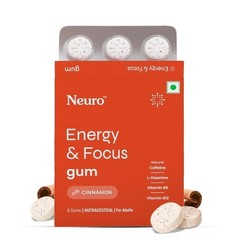 Neuro Energy & Focus Gum – Cinnamon Energy Boost & Enhanced Focus Gums U131