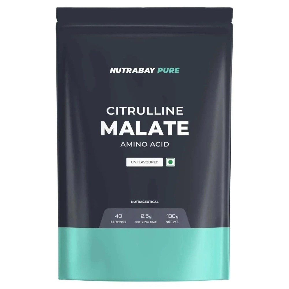Nutrabay Pure 100% Citrulline Malate Powder For Men Women 2500mg per Serv 100g