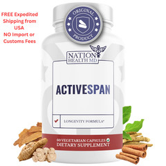 NATION HEALTH MD ActiveSpan Astragalus Supplement – 60 Count (Pack of 1)