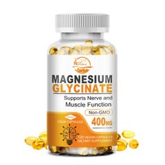 Glicinato De Magnesio De Maxima Potencia 400 Mg, 120 Capsulas FREE SHIPPING