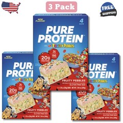 Pure Protein Bar, Fruity Pebbles Protein, Gluten Free, 1.76 oz, 12 Ct
