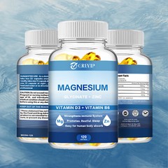120pcs Magnesium Glycinate + Zinc – High Absorption, Improved Sleep, Bone Health